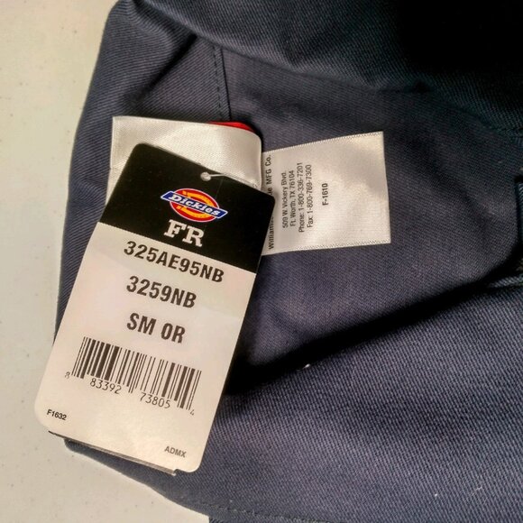 Dickies FR Workwear Jacket Men Small Blue Flame Resistant Twill Work 3259NB New - Picture 11 of 16
